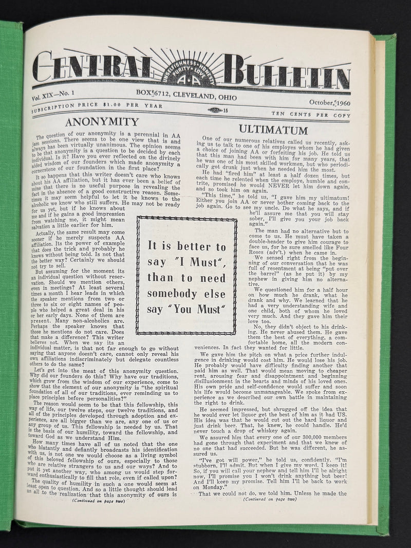 The Cleveland Central Bulletin Collection — Original Bound Volumes, 1942–1962