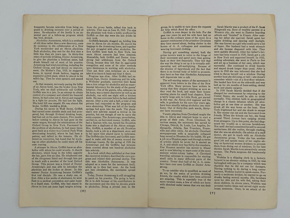 Alcoholics Anonymous: Freed Slaves of Drink, Now They Free Others by Jack Alexander - Pamphlet