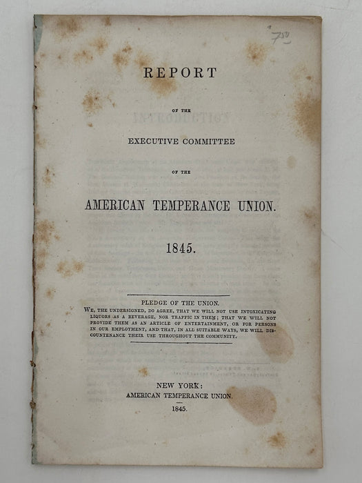 Report of the Executive Committee of the American Temperance Union - 1845