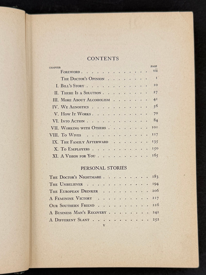 Alcoholics Anonymous — First Edition, Seventh Printing — January 1945