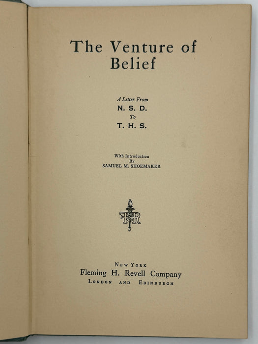 The Venture of Belief by Philip Marshall Brown — Second Edition