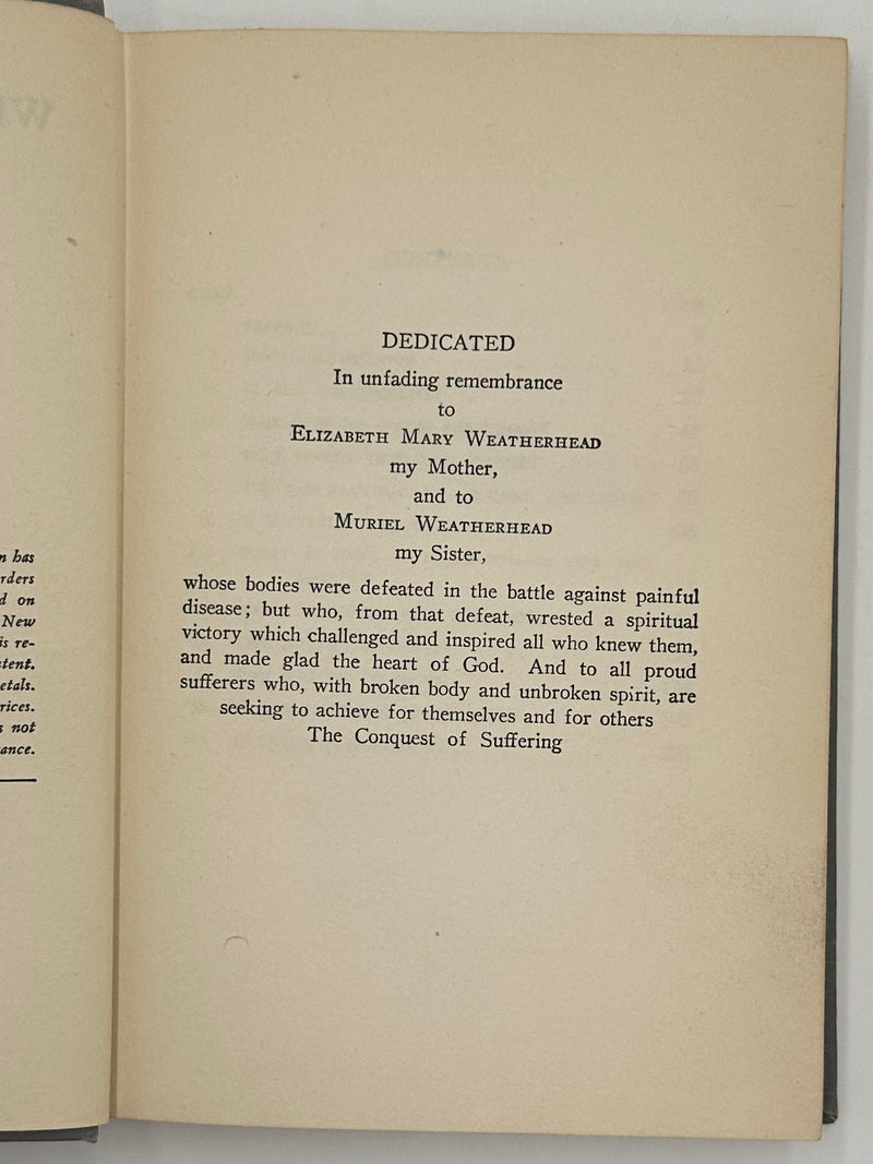 Why Do Men Suffer? by Leslie D. Weatherhead