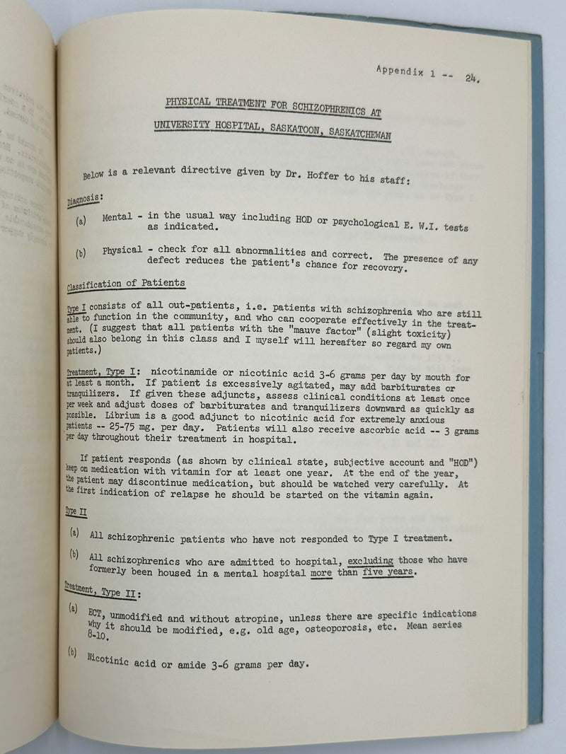 The Vitamin B-3 Therapy Communications - Signed by Bill W. & Dr. Abram Hoffer