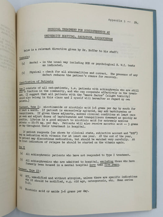The Vitamin B-3 Therapy Communications - Signed by Bill W. & Dr. Abram Hoffer