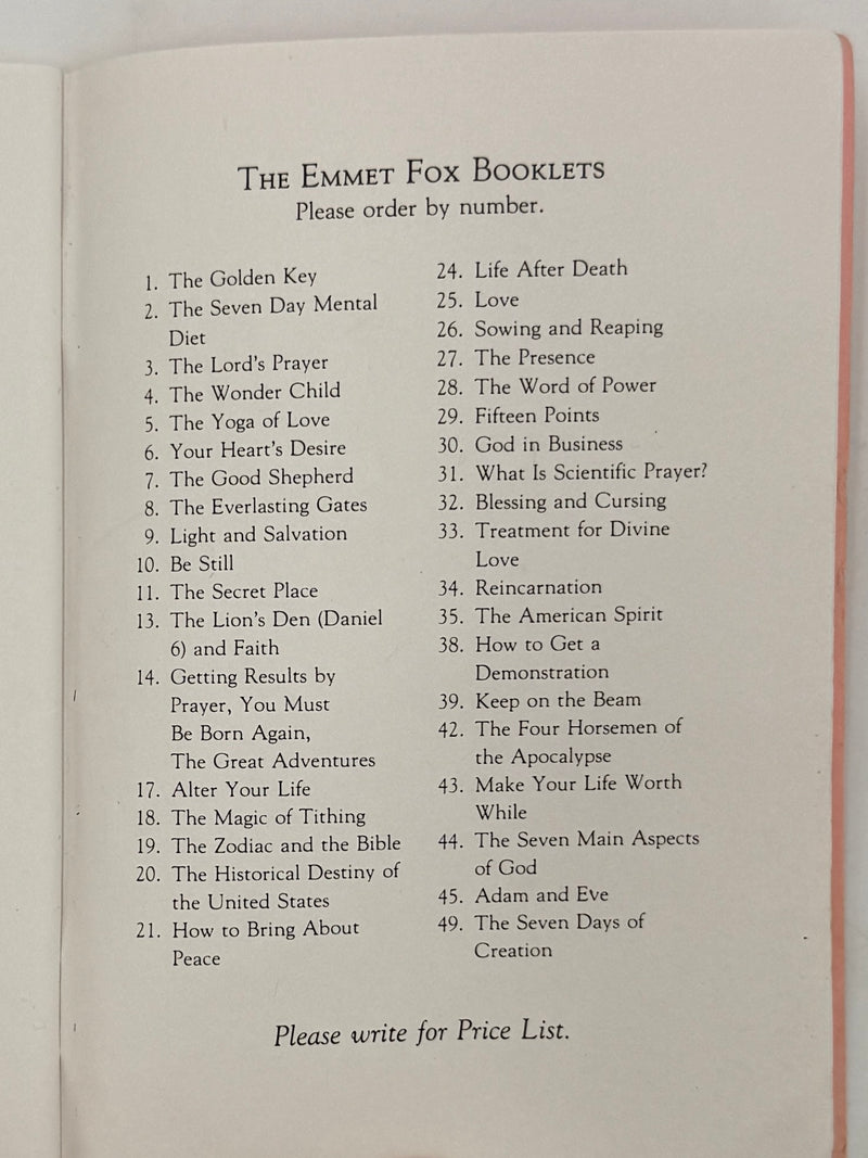Emmet Fox - The Seven Main Aspects of God - 1970
