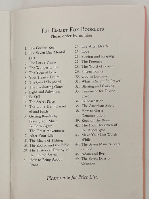 Emmet Fox - The Seven Main Aspects of God - 1970