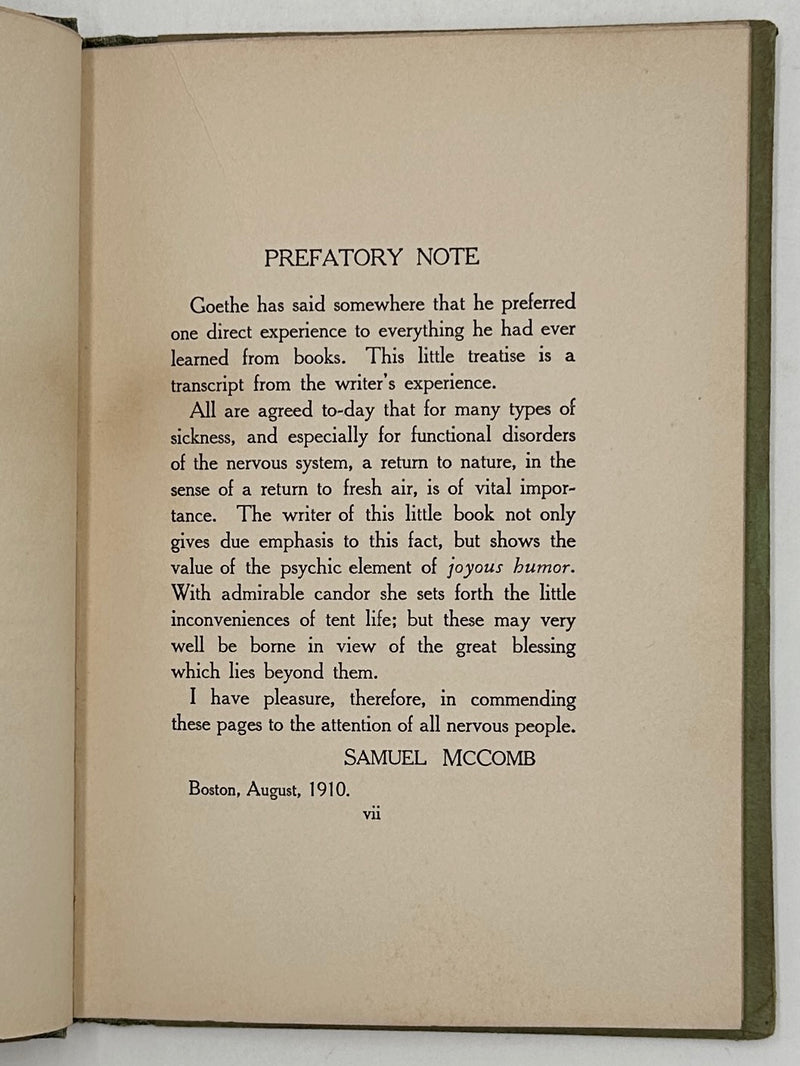 Two Years in a Tent by Faith Whitney from 1910 - Emmanuel Movement