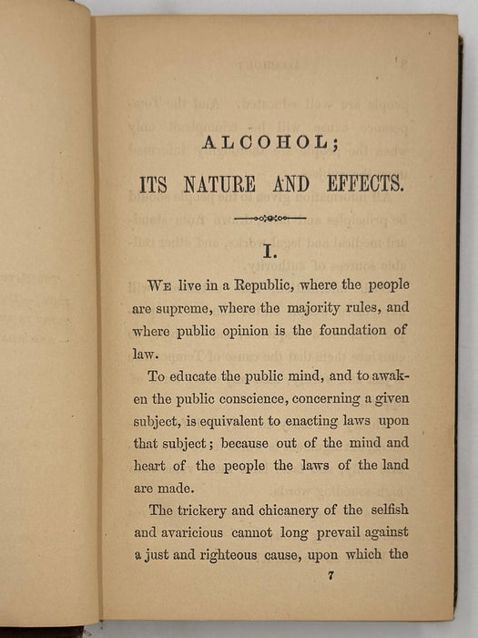 Alcohol: Its Nature and Effects by Dr. Charles A. Story