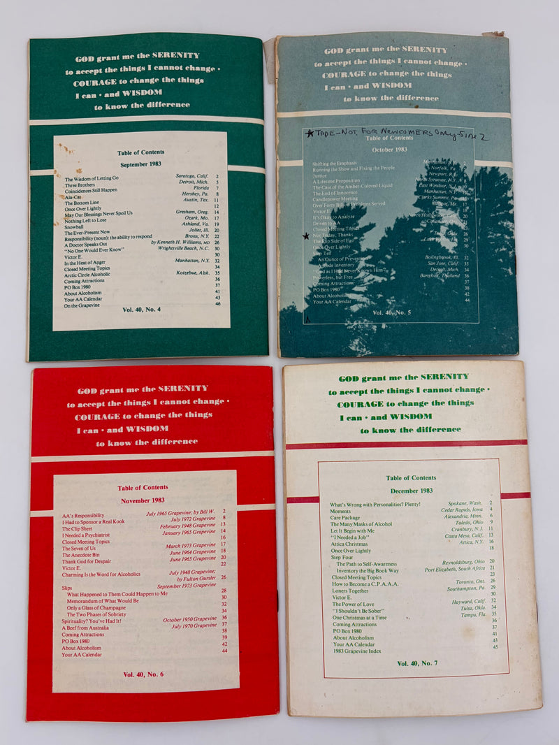 AA Grapevine Complete Set 1983
