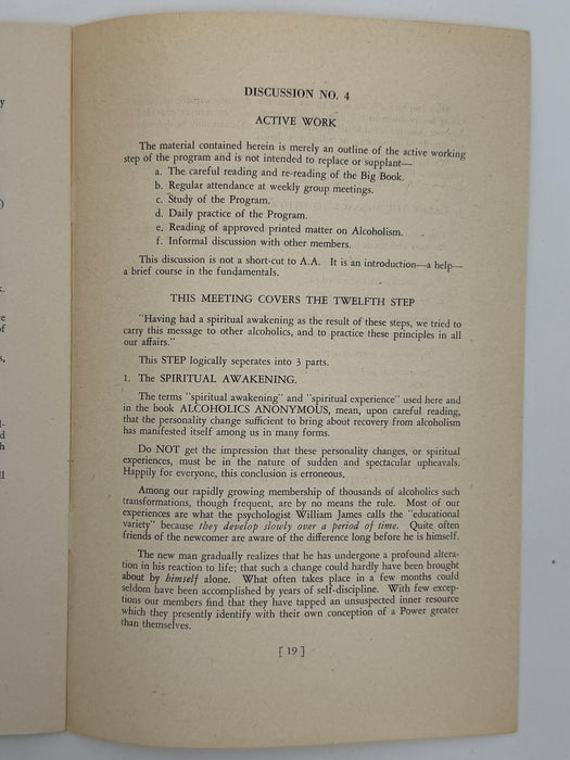 Alcoholics Anonymous: An Interpretation of our Twelve Steps