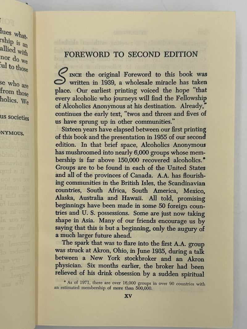 Alcoholics Anonymous Second Edition 13th Printing from 1972 - ODJ