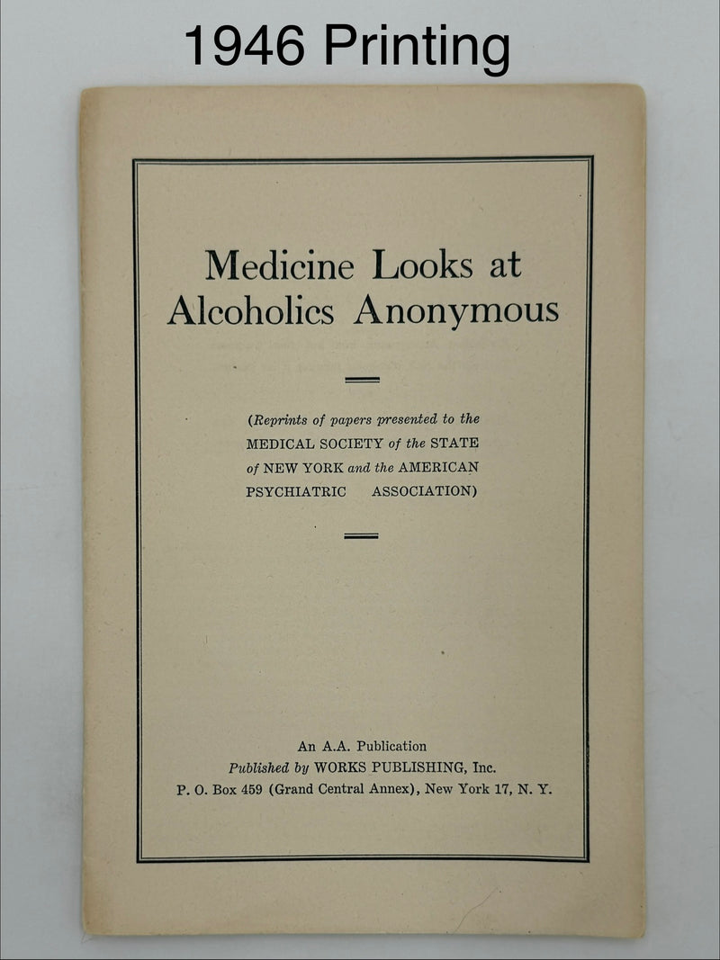 Medicine Looks at Alcoholics Anonymous — 4-Pamphlet Edition Set (1944 / 1946 / 1949 / 1953)