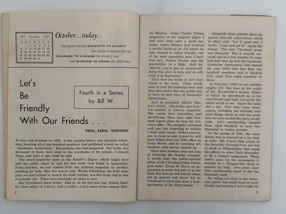 AA Grapevine - AA Comes of Age - October 1957