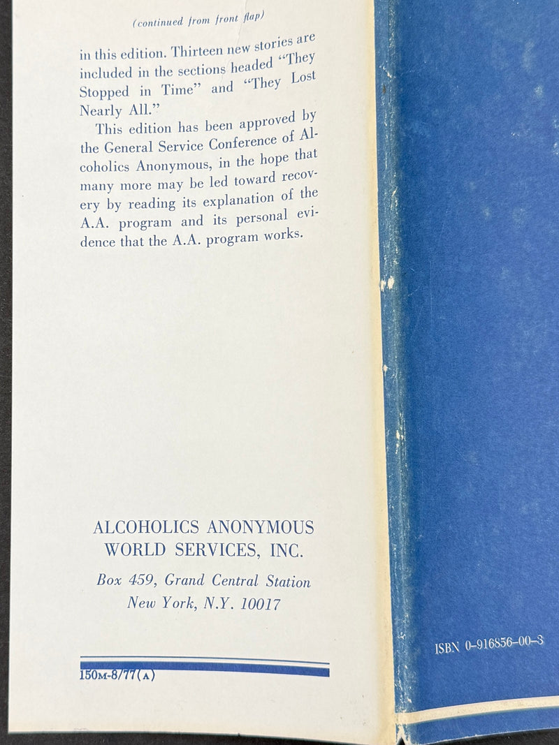 Alcoholics Anonymous — Third Edition, Third Printing (1977)