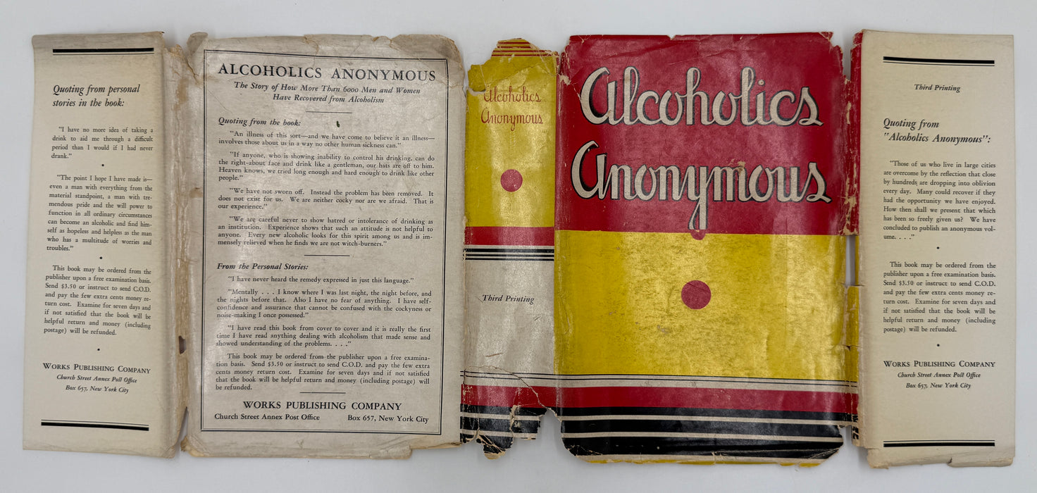 Alcoholics Anonymous — First Edition, Third Printing (June 1942) - Light Blue Cloth Variant With Original Dust Jacket