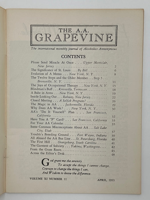 AA Grapevine from April 1955