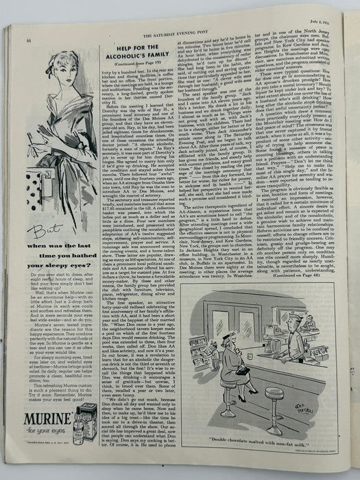 Saturday Evening Post from July 2, 1955 - Help for the Alcoholic’s Family