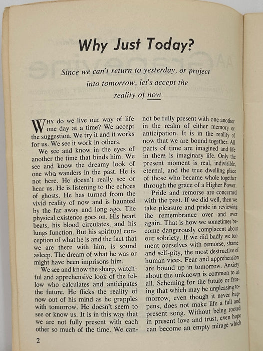 AA Grapevine from January 1962 - This Matter of Fear by Bill