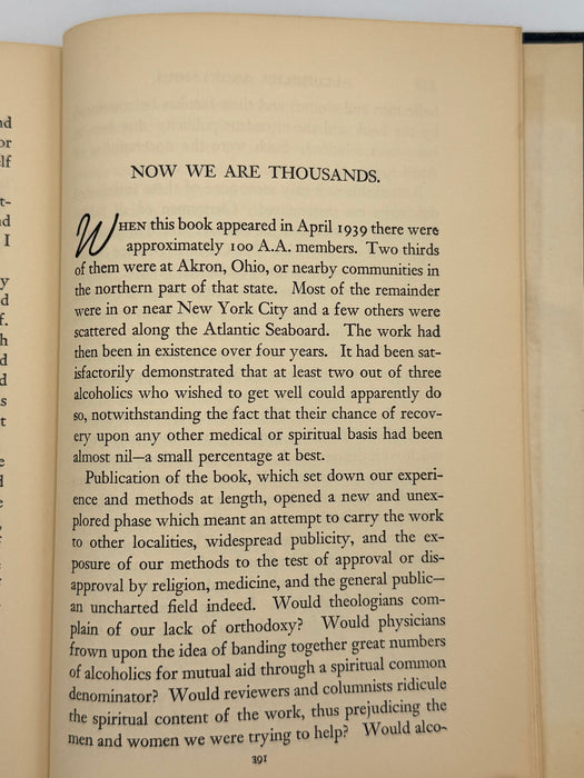 Alcoholics Anonymous — First Edition, Sixteenth Printing (August 1954) With Original Dust Jacket