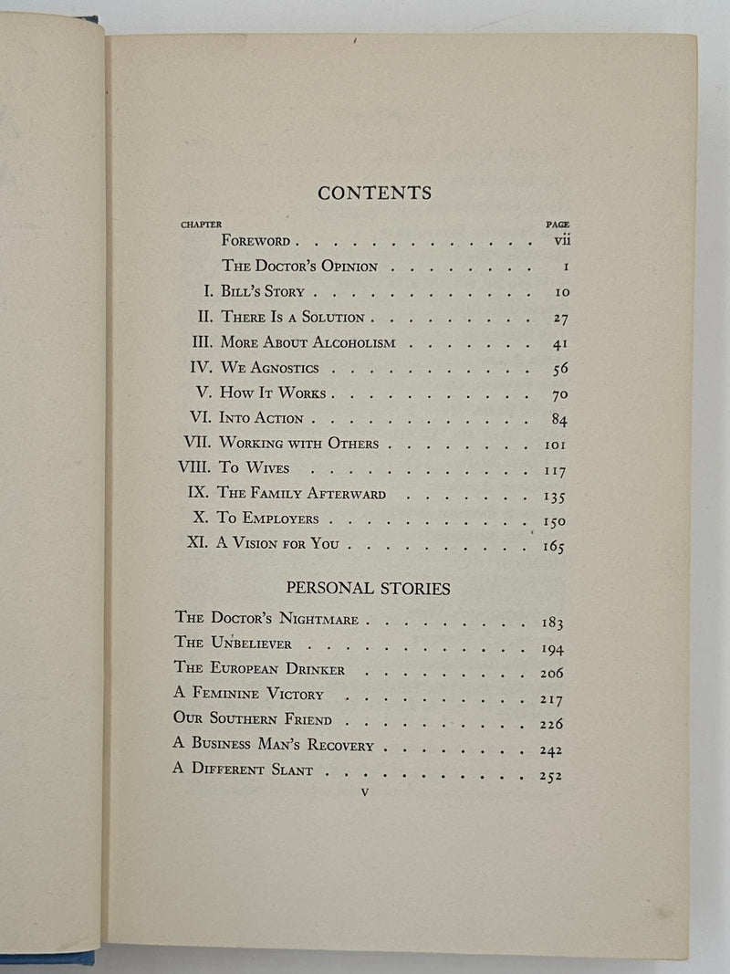 Alcoholics Anonymous First Edition 5th Printing from 1944 - RDJ
