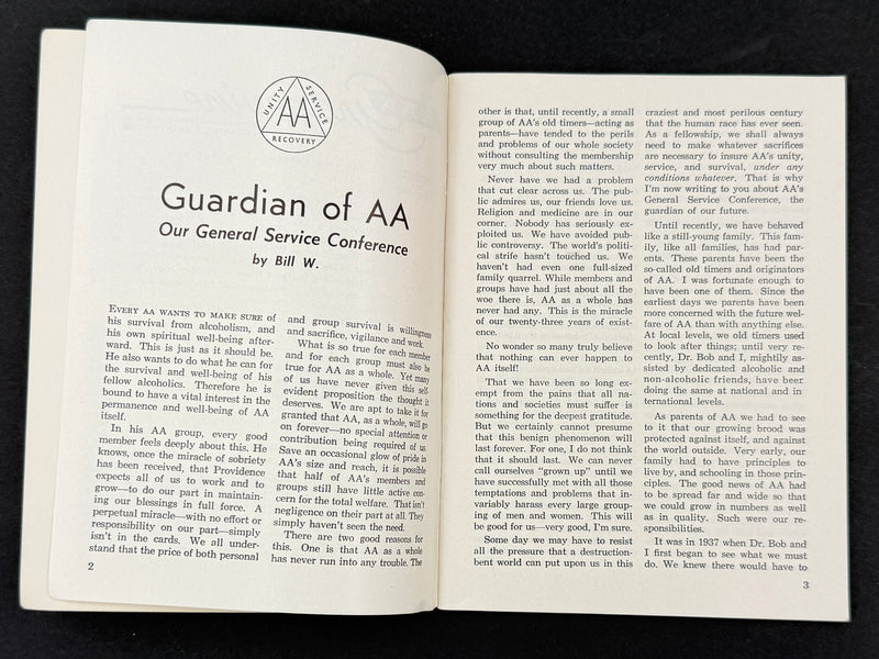 AA Grapevine from April 1958 - Guardian of AA by Bill