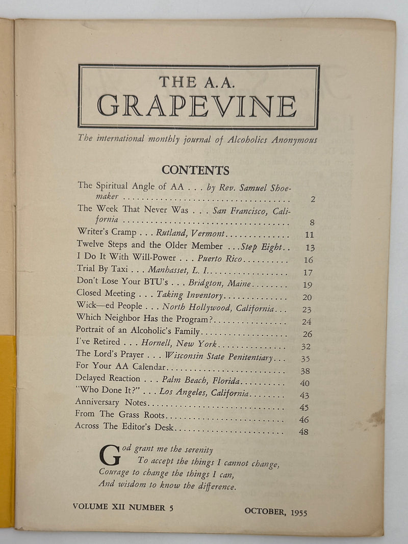 AA Grapevine October 1955 - The Spiritual Angle of AA by Sam Shoemaker