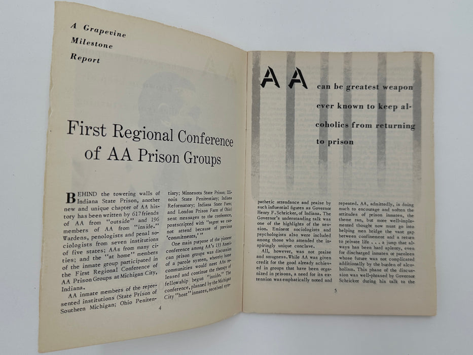 AA Grapevine from July 1952 - AA Prison Groups