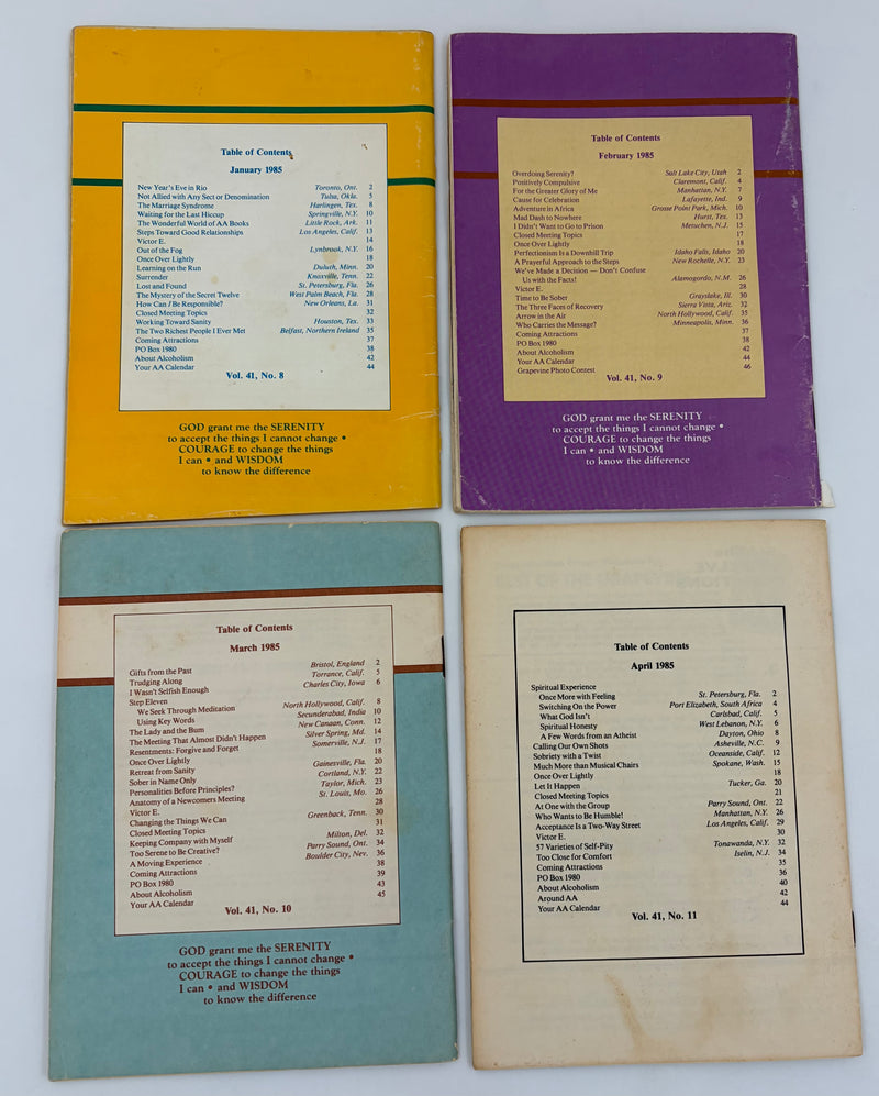 AA Grapevine Complete Set 1985