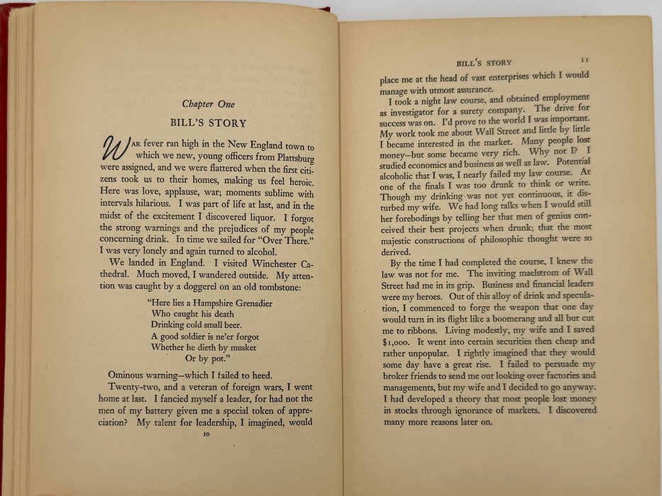 Alcoholics Anonymous (Big Book) — First Edition, First Printing (April 1939)