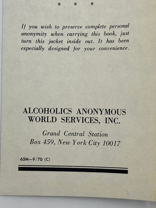 Alcoholics Anonymous Second Edition Big Book 11th Printing with ODJ