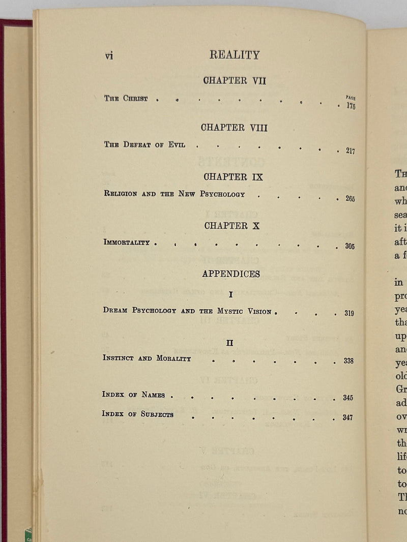 REALITY: A NEW CORRELATION OF SCIENCE & RELIGION BY BURNETT HILLMAN STREETER Recovery Collectibles
