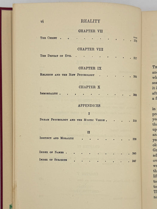 REALITY: A NEW CORRELATION OF SCIENCE & RELIGION BY BURNETT HILLMAN STREETER Recovery Collectibles