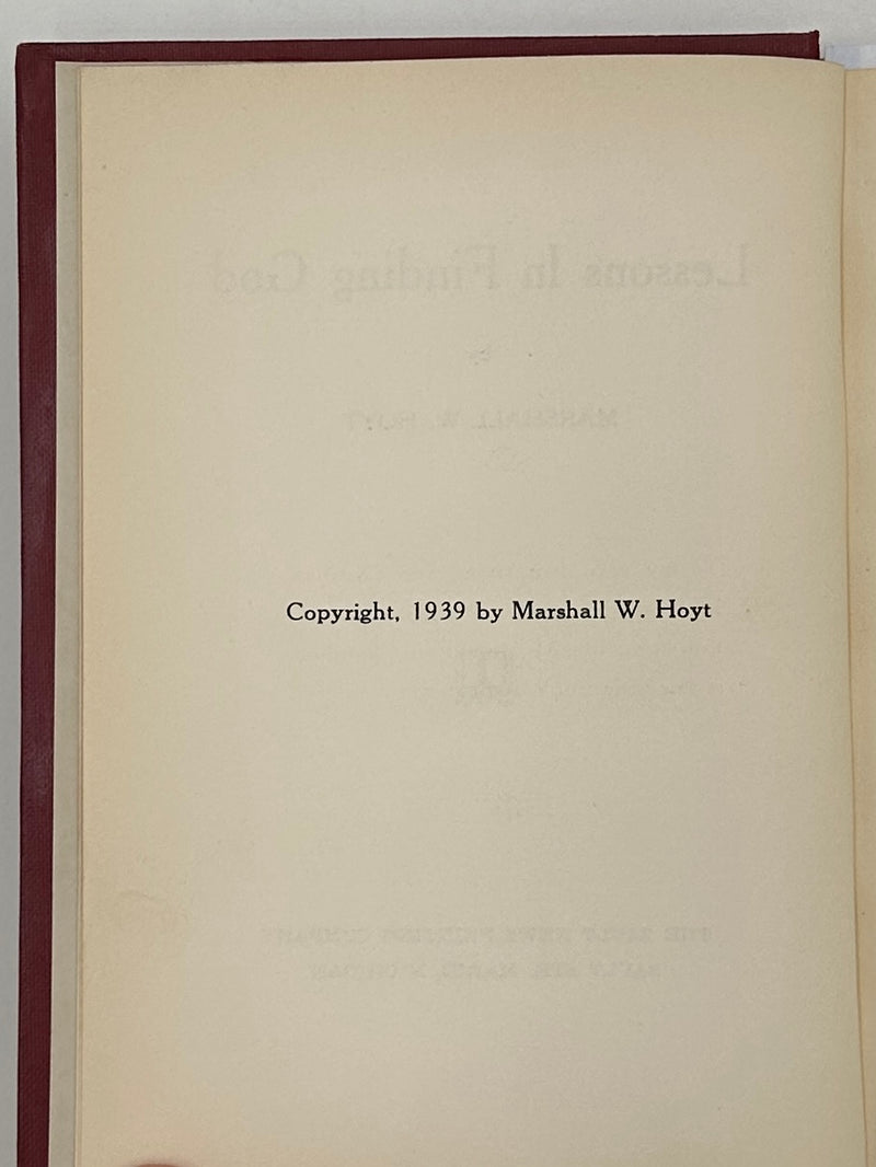 Lessons in Finding God by Marshall W. Hoyt