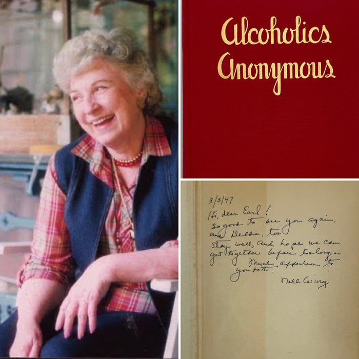 Signed by Nell Wing - Alcoholics Anonymous — First Edition, First Printing (1939) | Reproduction Dust Jacket