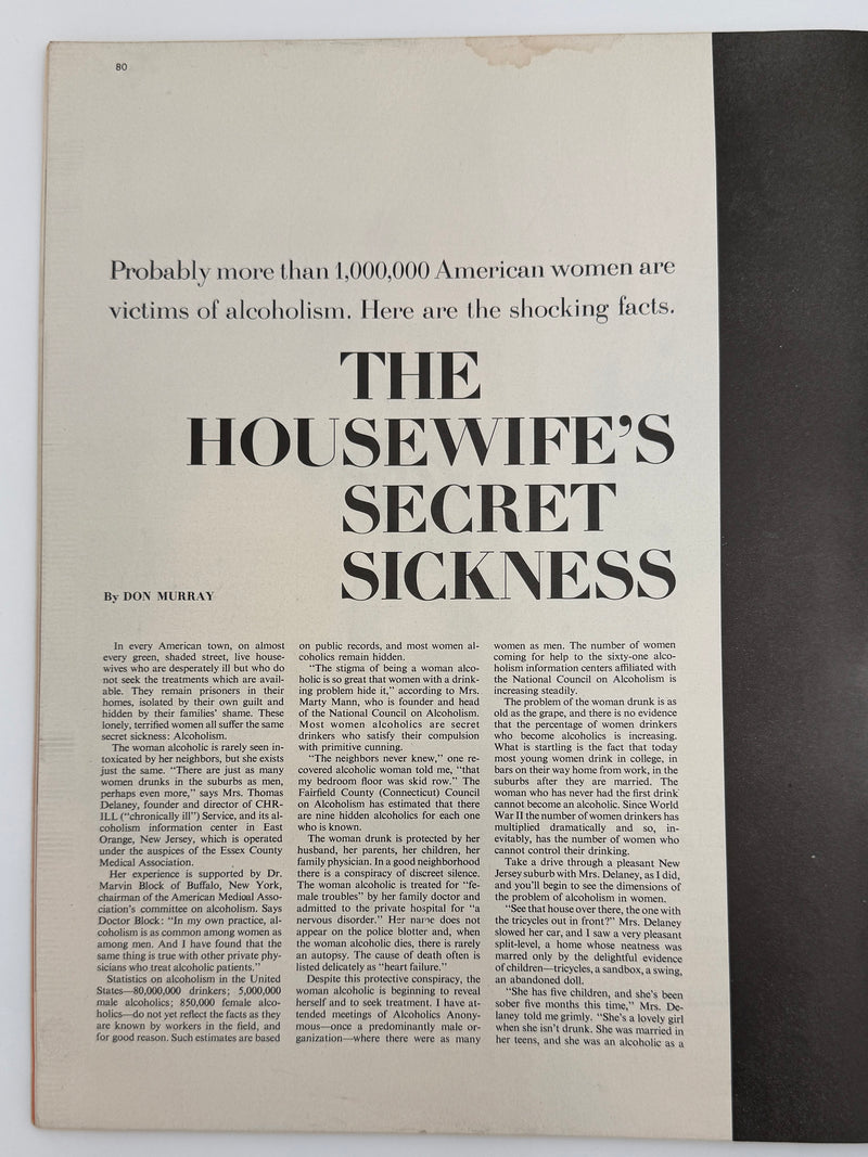Saturday Evening Post from January 1962 - The Housewife’s Secret Sickness