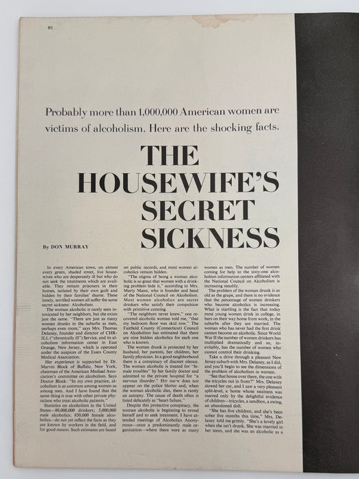 Saturday Evening Post from January 1962 - The Housewife’s Secret Sickness