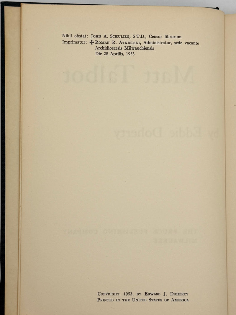 Matt Talbot by Eddie Doherty — First Printing from 1953 - ODJ