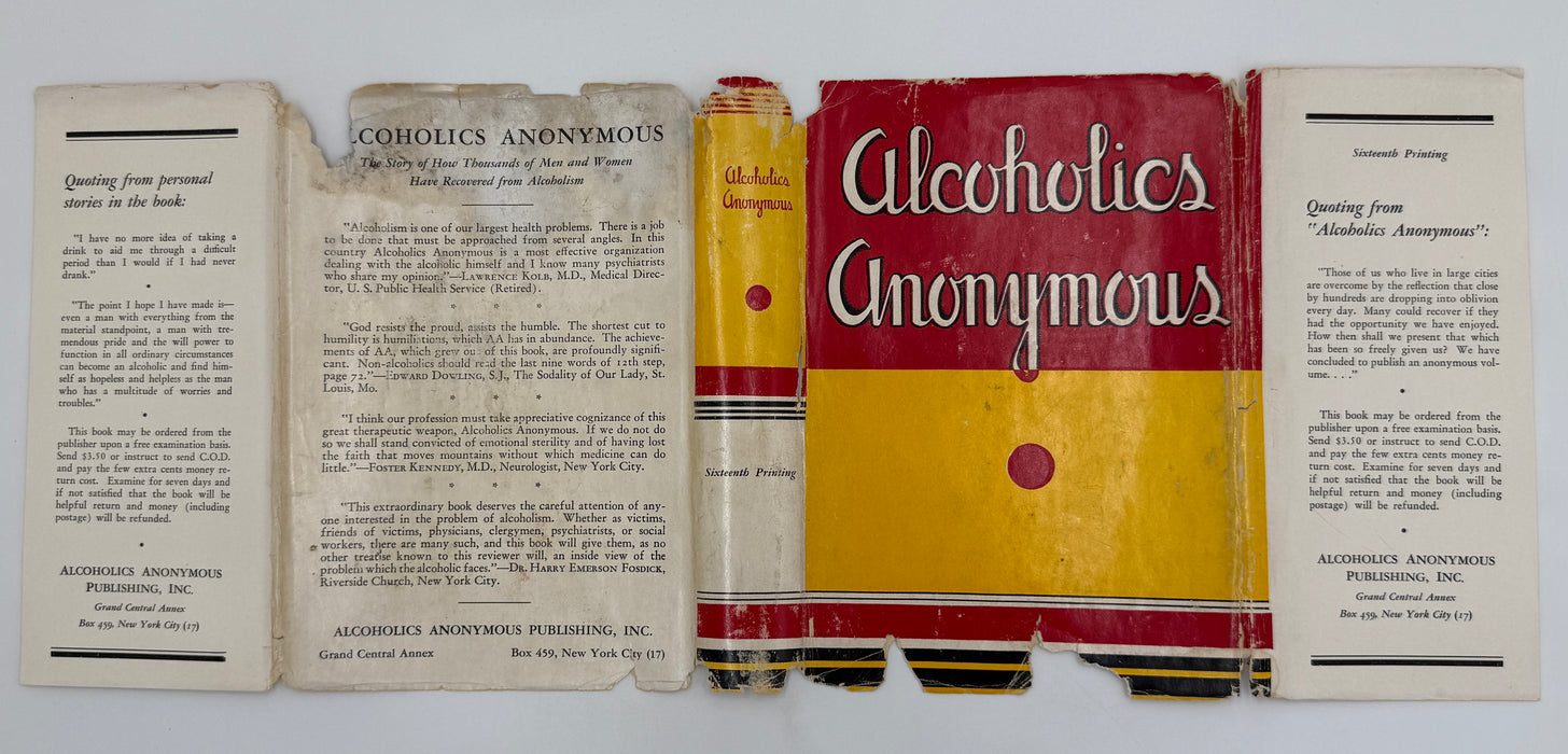 Alcoholics Anonymous — First Edition, Sixteenth Printing (August 1954) With Original Dust Jacket