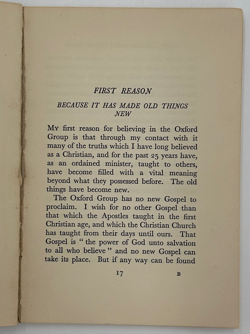 Why I Believe In The Oxford Group by Jack C. Winslow - 1935