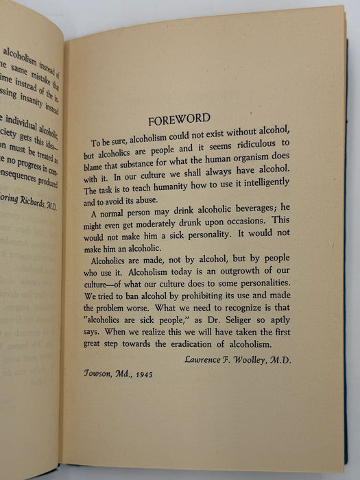 Alcoholics Are Sick People by Robert V. Seliger, M.D.