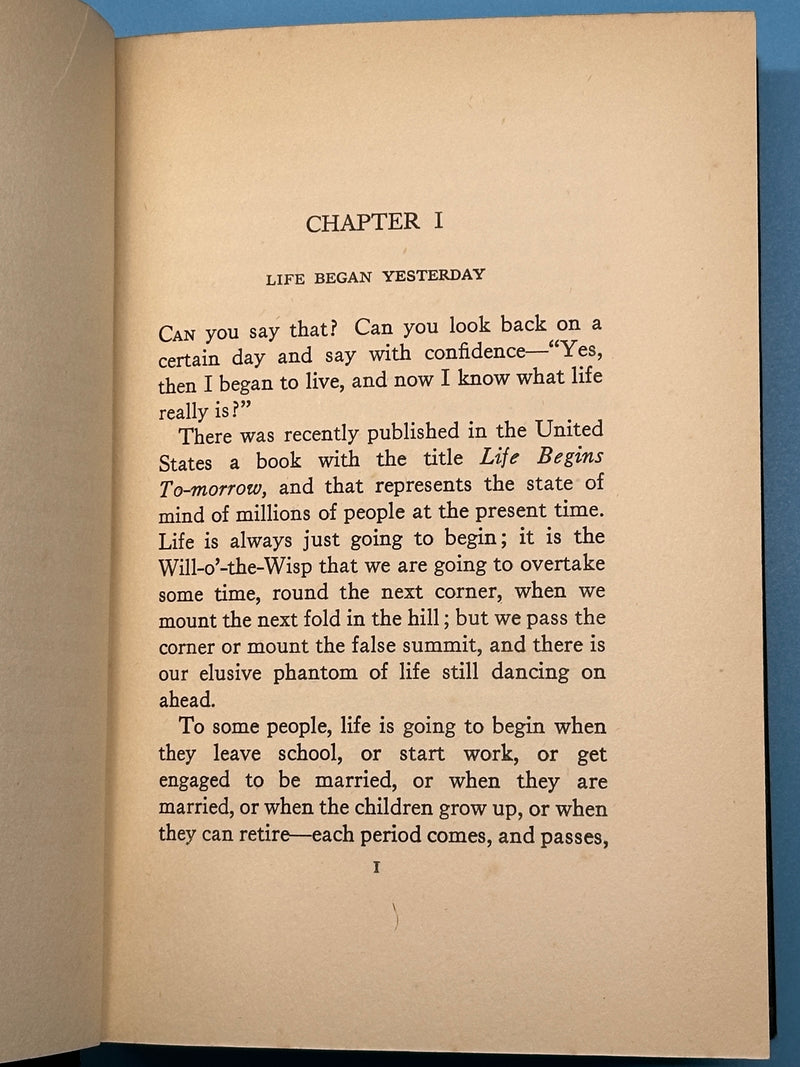 Life Began Yesterday by Stephen Foot - 1938 Recovery Collectibles