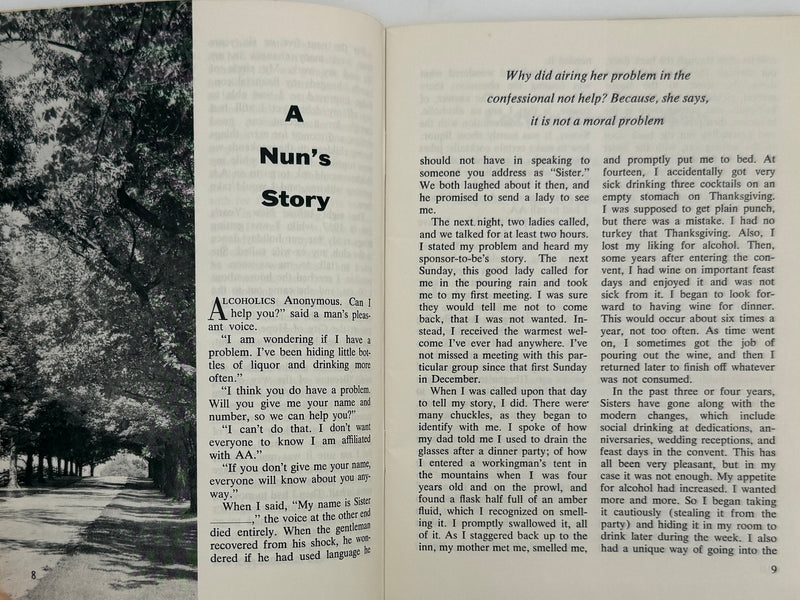 AA Grapevine from September 1969 - A Nun’s Story