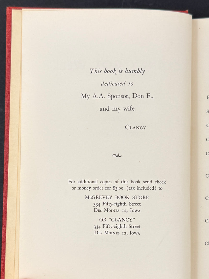 Clancy Got Well — Jay R. Clancy (Judge Ray Harrison) — 1951 First Edition — Signed & Inscribed with 1953 Signed Letter