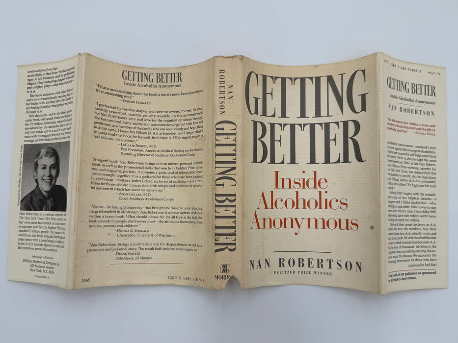Getting Better: Inside Alcoholics Anonymous by Nan Robertson - 1st Printing from 1988
