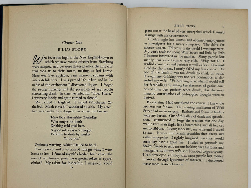 Alcoholics Anonymous First Edition — 7th Printing, January 1945 | Exceptionally Rare Wartime Big Book