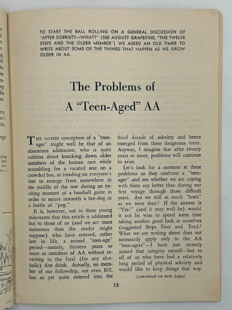AA Grapevine from September 1954