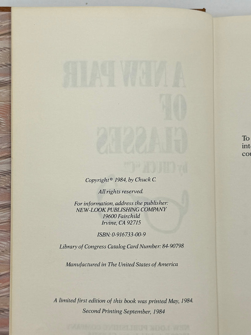A New Pair Of Glasses by Chuck C. - Second Printing from 1984 with ODJ