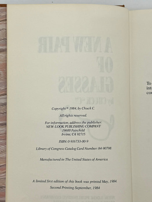 A New Pair Of Glasses by Chuck C. - Second Printing from 1984 with ODJ