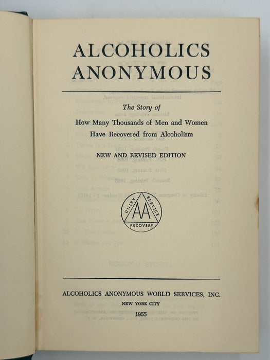 Alcoholics Anonymous Second Edition 7th Printing from 1965 - ODJ