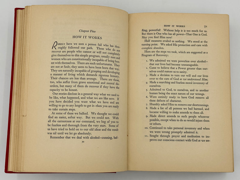 Alcoholics Anonymous — First Edition, First Printing — Ernie Galbraith’s Personal Copy with Sue Smith Windows Provenance